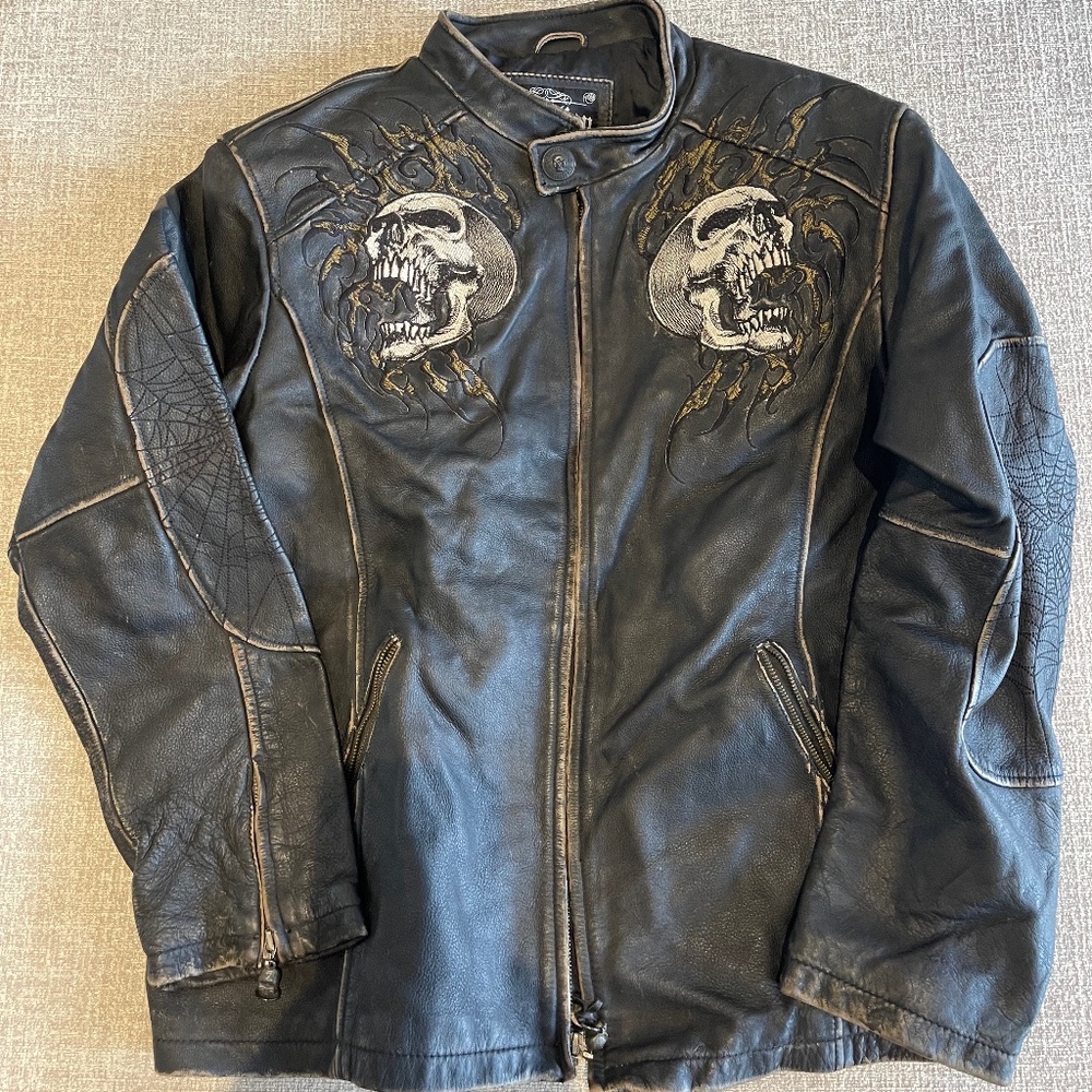 NEW. Affliction Leather Jacket